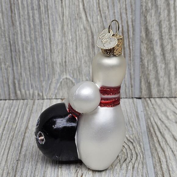 OWC Old World Christmas Bowling Pins Ball Glass Ornament Vintage Decor Gift‎ 4in - Picture 3 of 10
